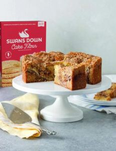 Coffee Cake on cake stand