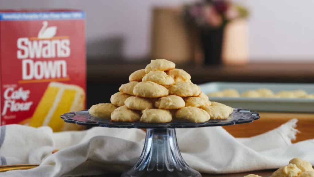 Stack of Cookies Made With Cake Flour