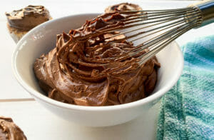 Bowl Of Chocolate Buttercream Cake Frosting
