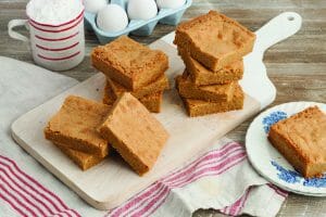 Blondie Bars Made With Cake Flour On Board