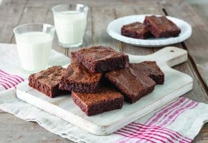 Brownies Made With Cake Flour On Board
