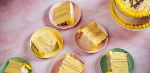 Slices of Lemon Cake made using 1234 Cake Recipe
