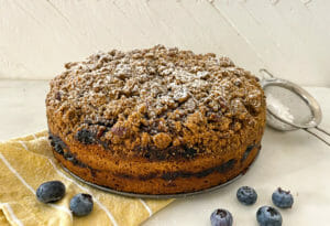 Blueberry Cake On Cake Plate