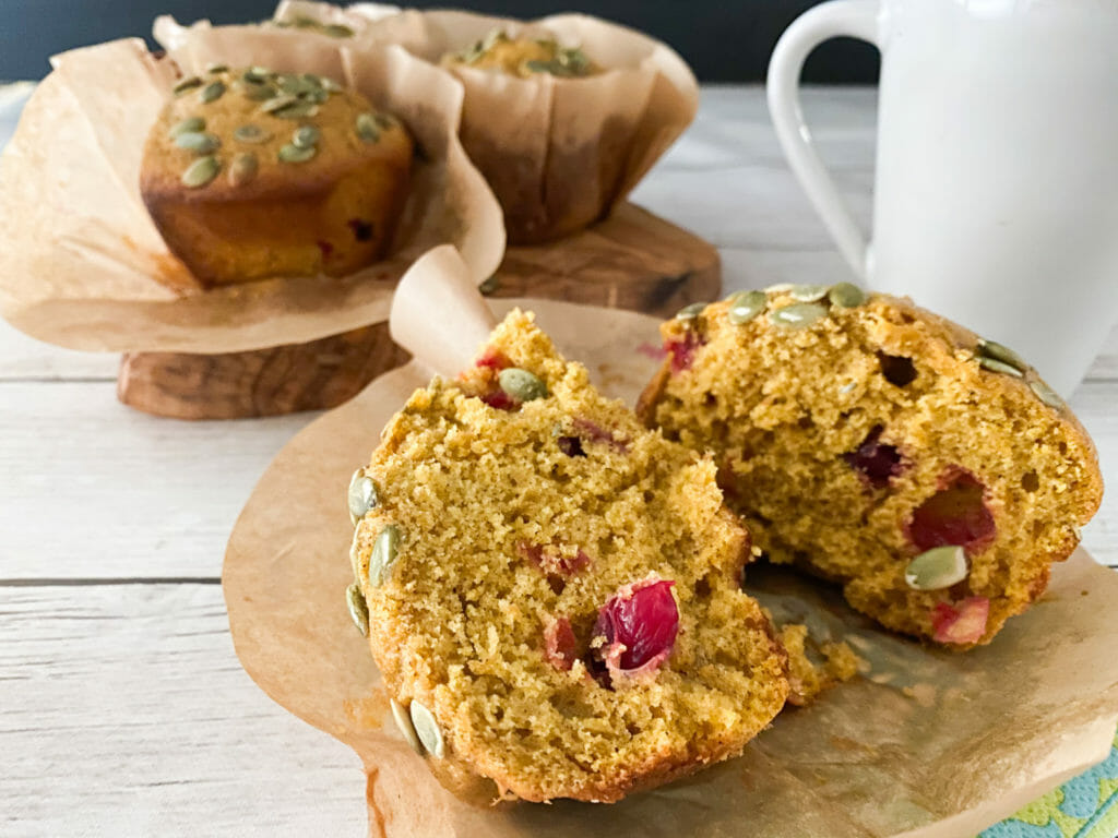 Pumpkin Cranberry Muffins Made With Cake Flour