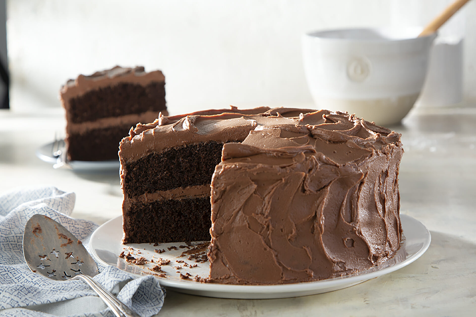 Chocolate Cake With Plated Slice