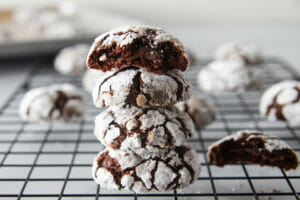 Stack Of Nutella Stuffed Cookies Made With Cake Flour