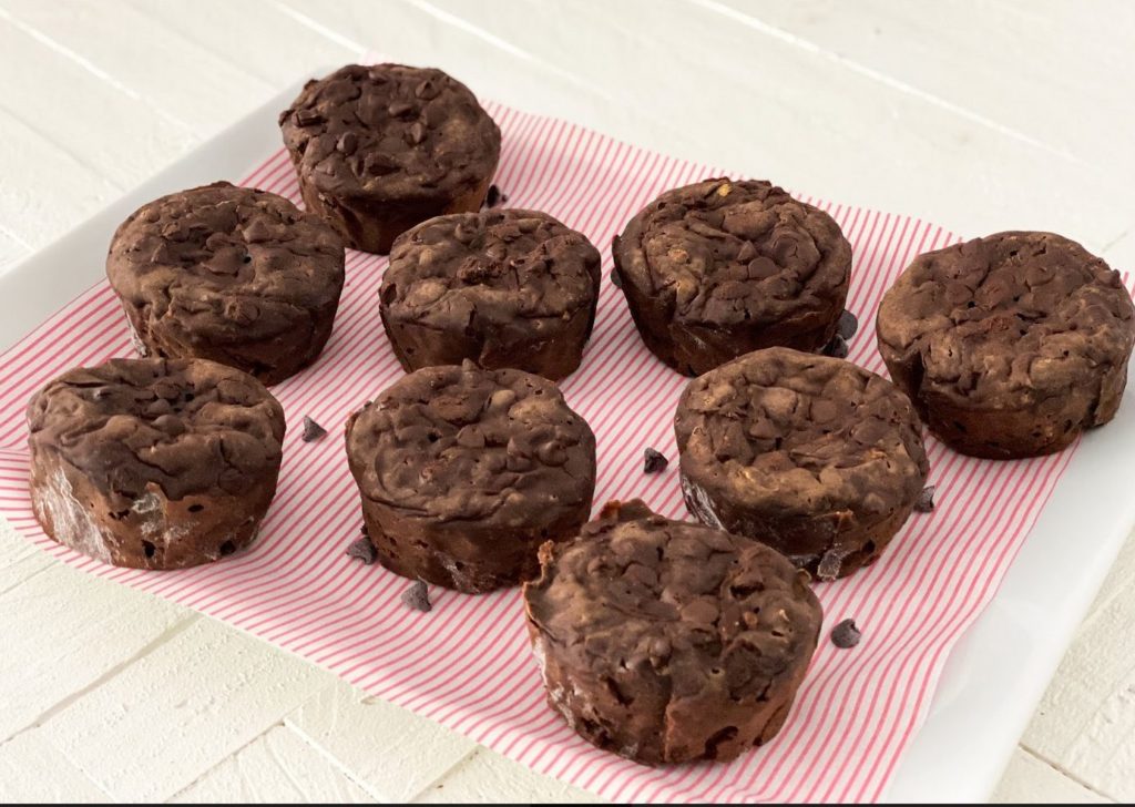 Chocolate Muffins Made With Cake Flour On Plate