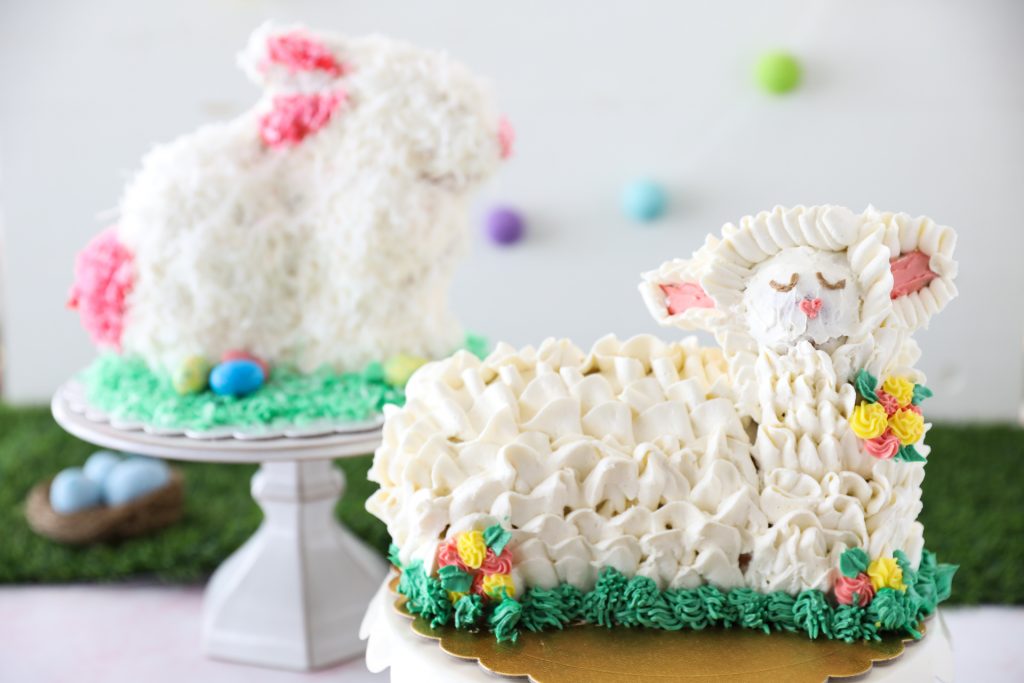 3-D Lamb and Rabbit Cakes