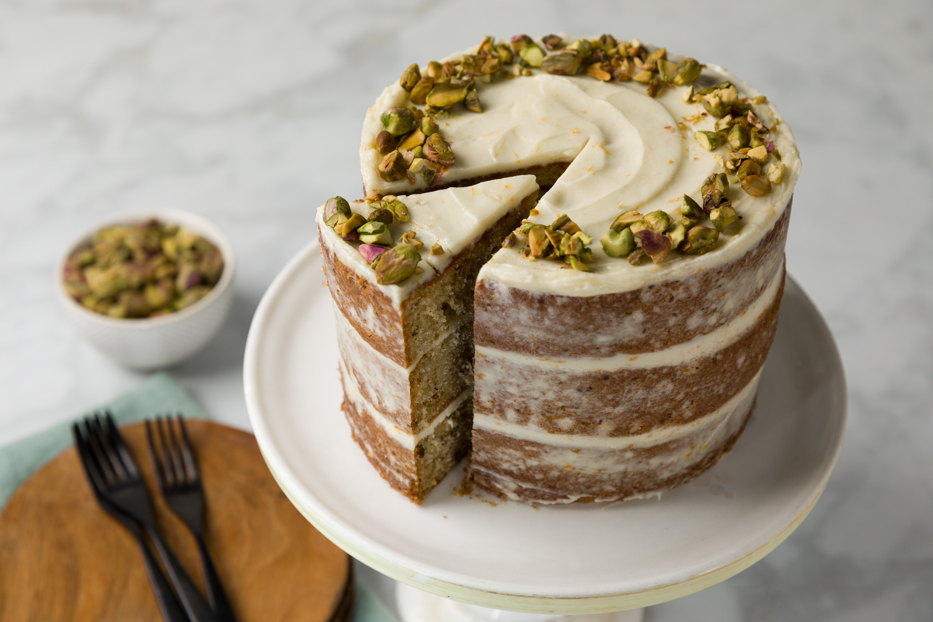 Carrot and pistachio cake recipe | Sainsbury`s Magazine
