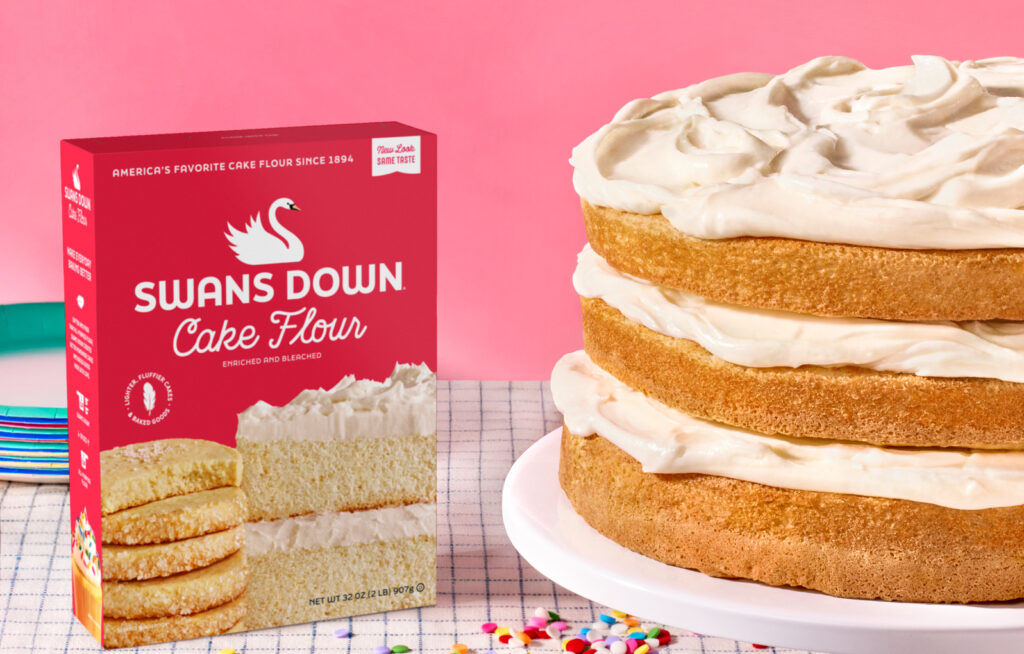 Swans Down Birthday Cake